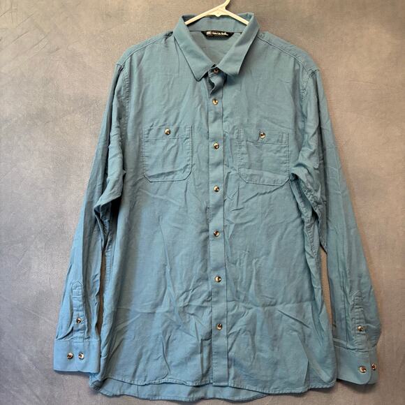 Travis Mathew Long Sleeve Shirt Button Down Soft Preppy Office Golf Work Mens XL - Picture 1 of 10